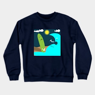 Sad Surfboard Crewneck Sweatshirt